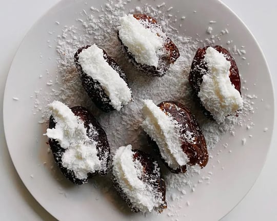 Coconut Oreo Stuffed Dates