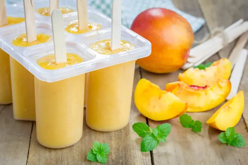 Peach Yogurt Popsicles Recipe