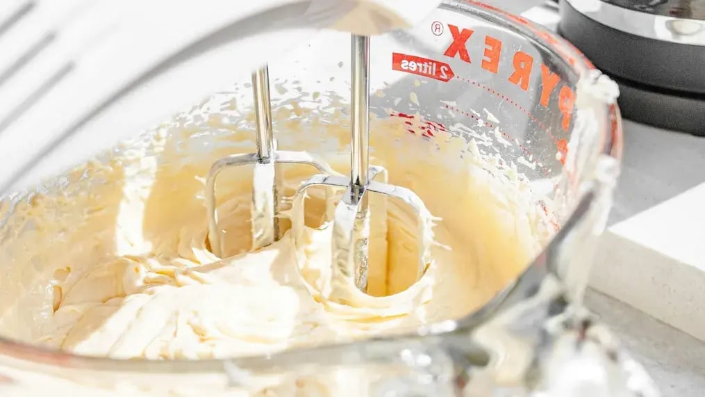 Whipping the frosting