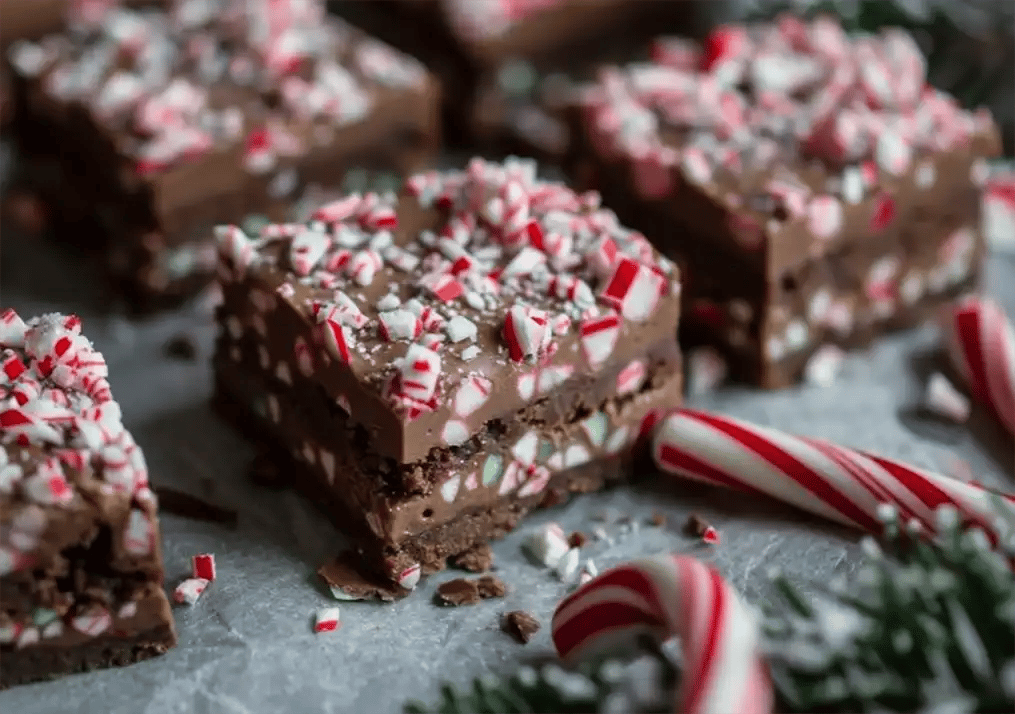 Candy Cane Chocolate Fudge