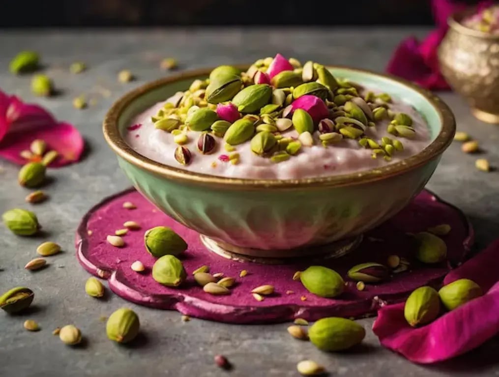 Rose and Pistachio Kheer
