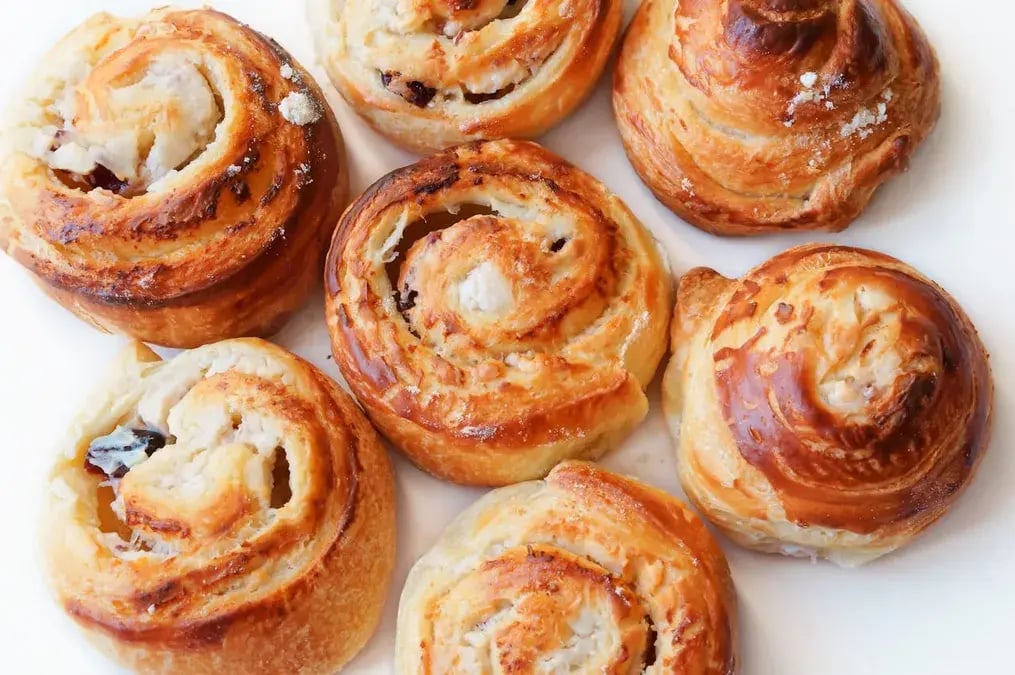 Peach Jam and Mascarpone Danish