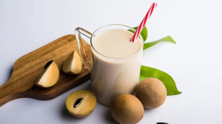 Refreshing Chikoo Milkshake For A Tropical Twist