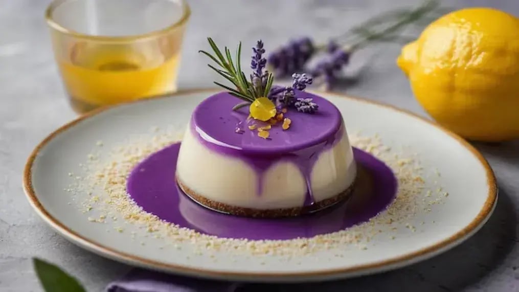 Lemon Lavender Panna Cotta: