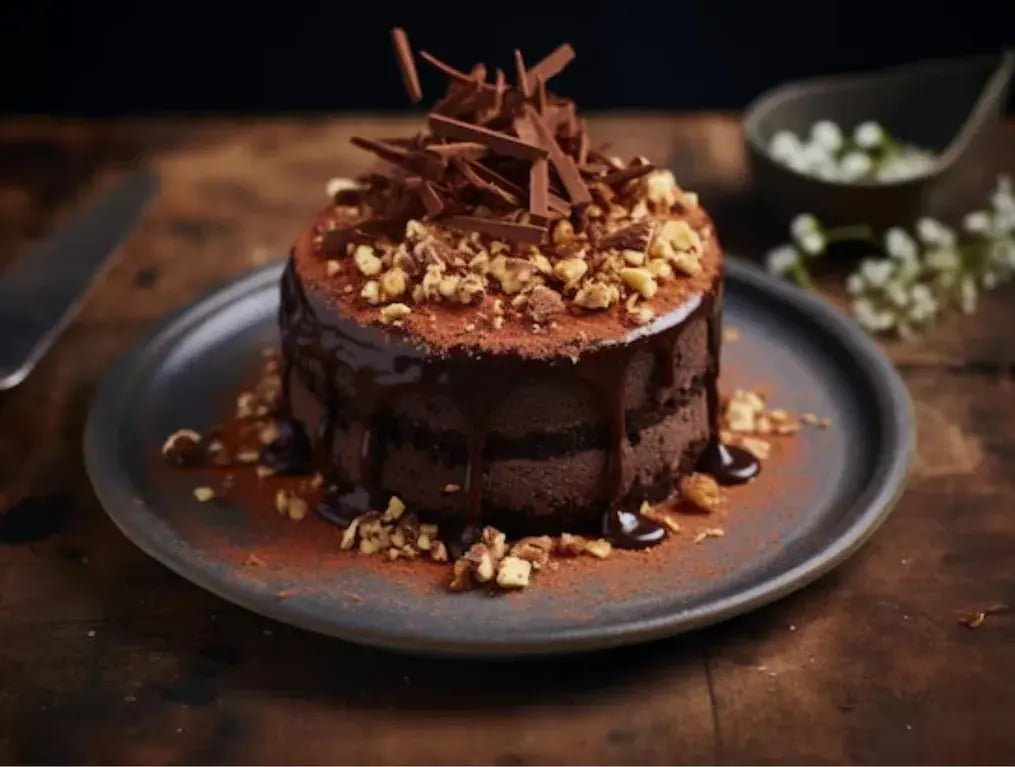 A Simple Guide To Bake Rich Chocolate Fudge Cake with Walnuts