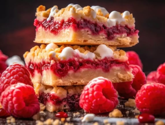 Satisfy Your Sweet Tooth with Tangy Raspberry Crumble Bars