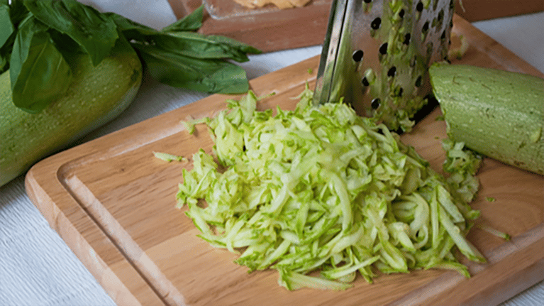 Shredded zucchini