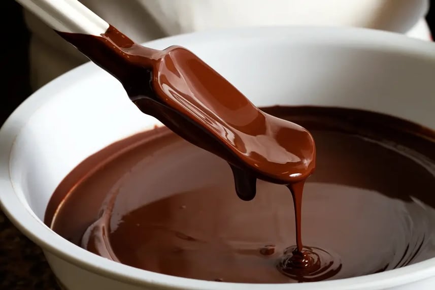 melted silk chocolate