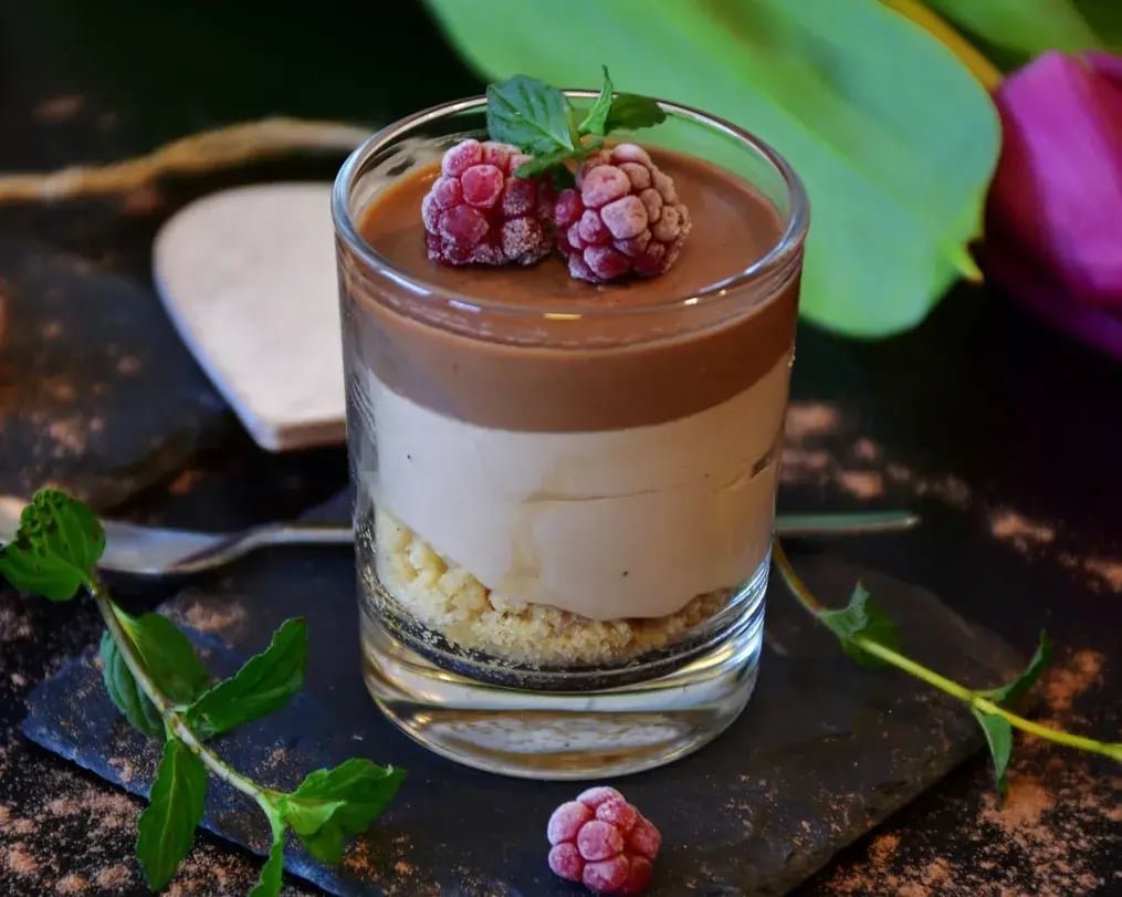 Silk Mousse With Berry Topping