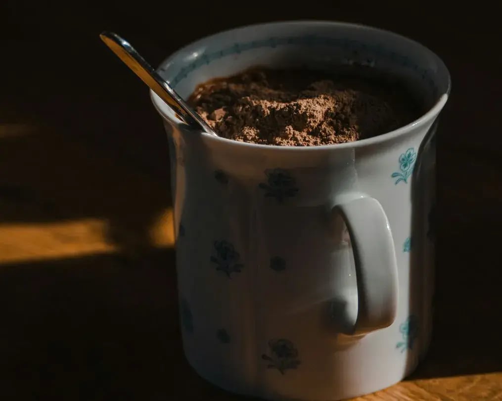 Chocolate mug cake ingredients