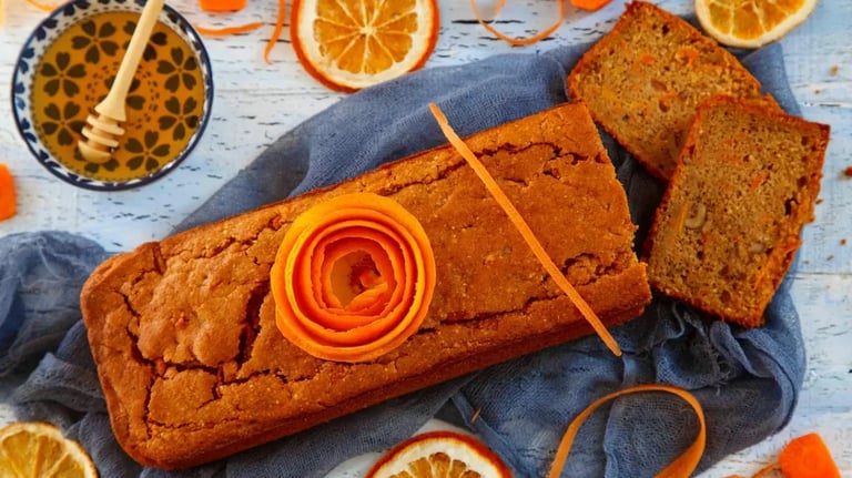 Orange loaf with Bournville drizzle