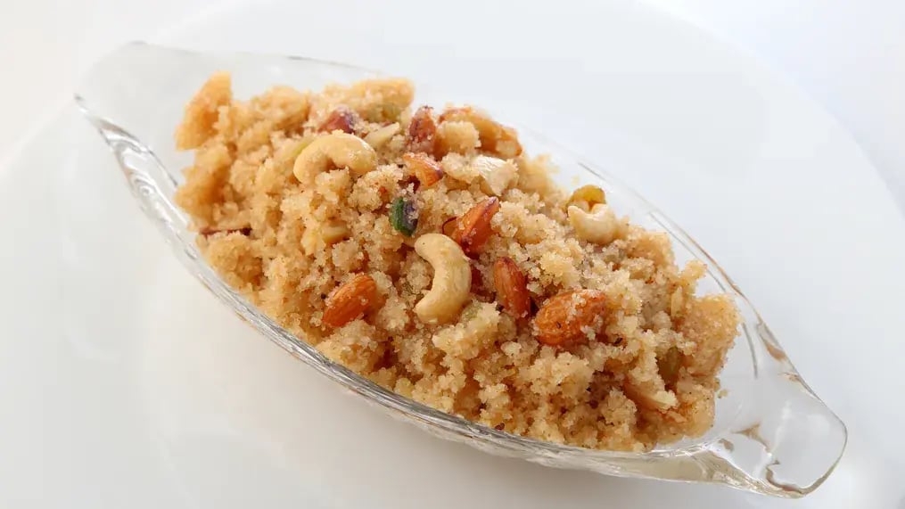 Here is a step-by-step guide to making rich besan halwa with Silk and almonds at home