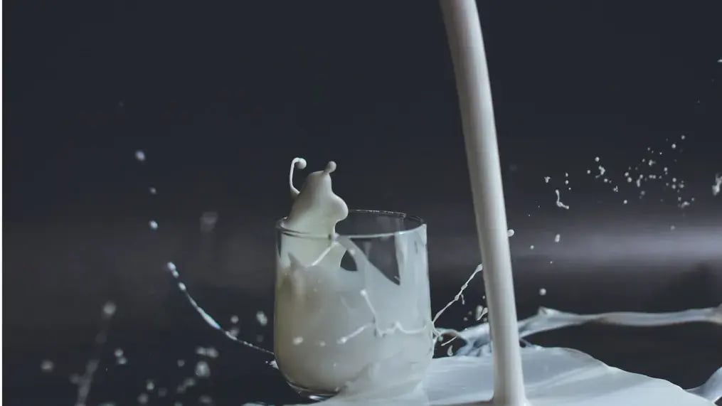splashing milk