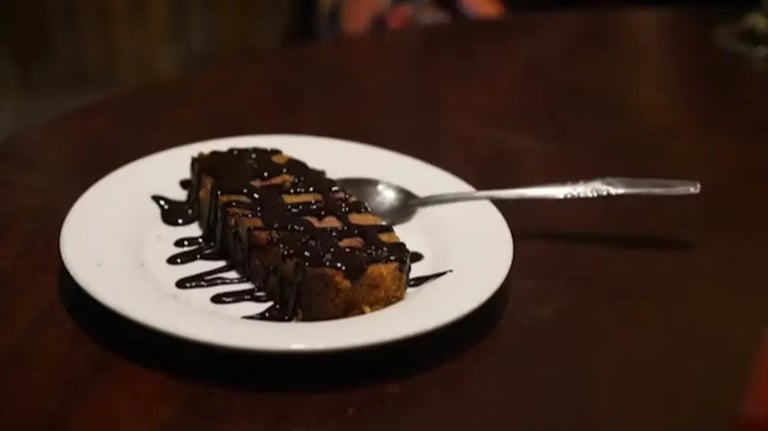 Pecan bars with Silk chocolate