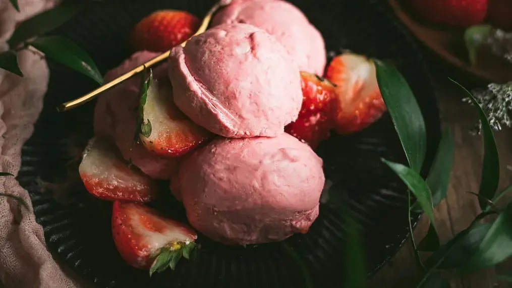 Scoops Of Strawberry Ice Cream