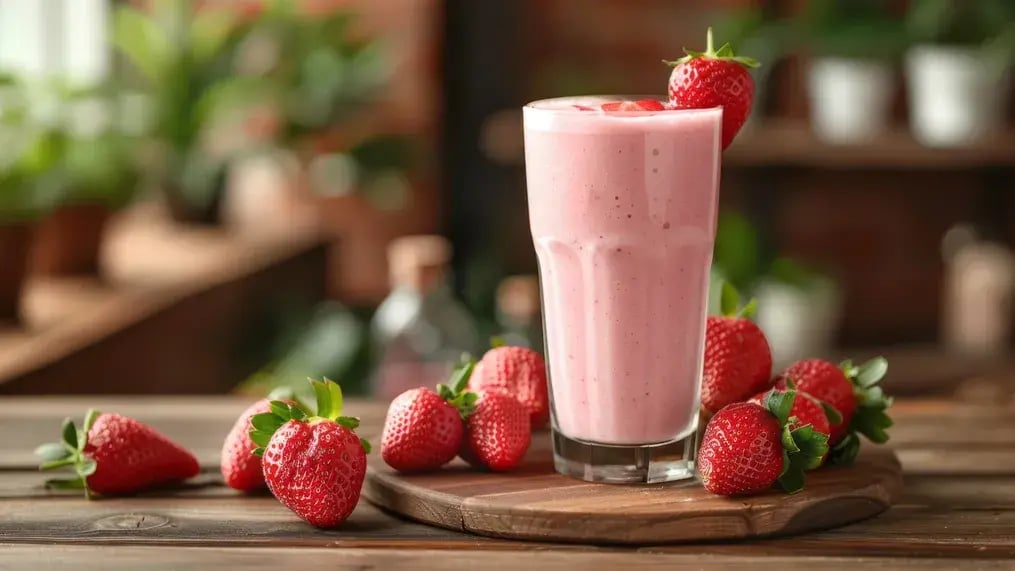 Strawberry Pistachio Smoothie That Boosts Energy - Add Ingredients to Blender