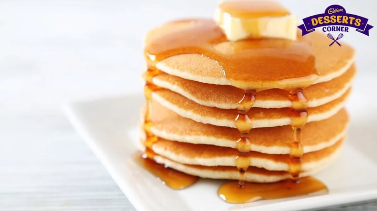 Sweet and Simple: Pancake Stacks with Milk