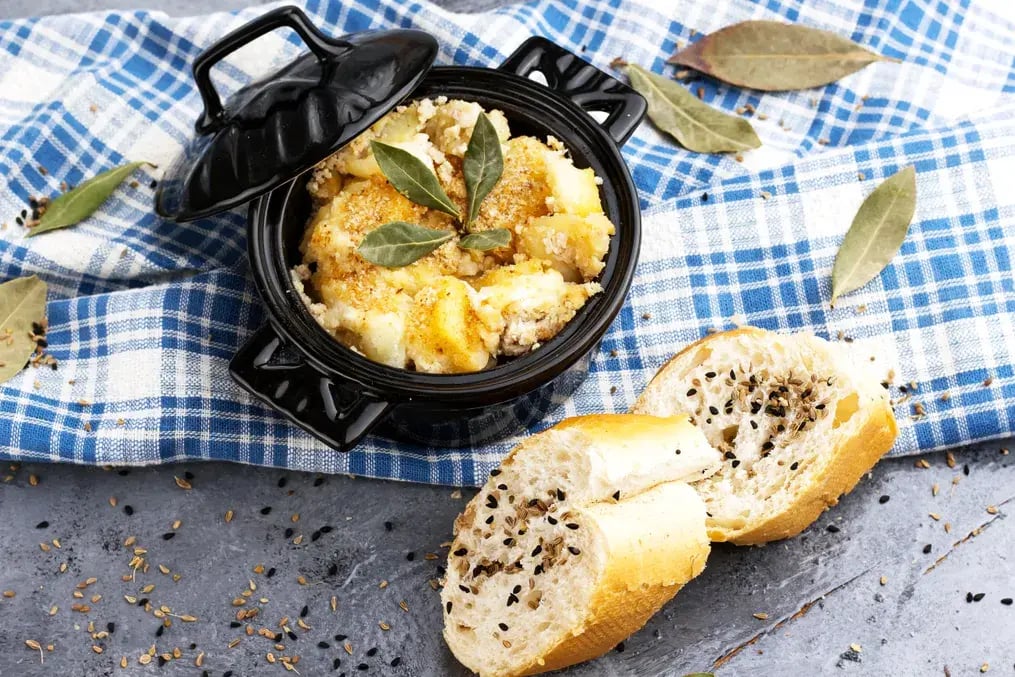 Coconut Soufflé on Bun Toast
