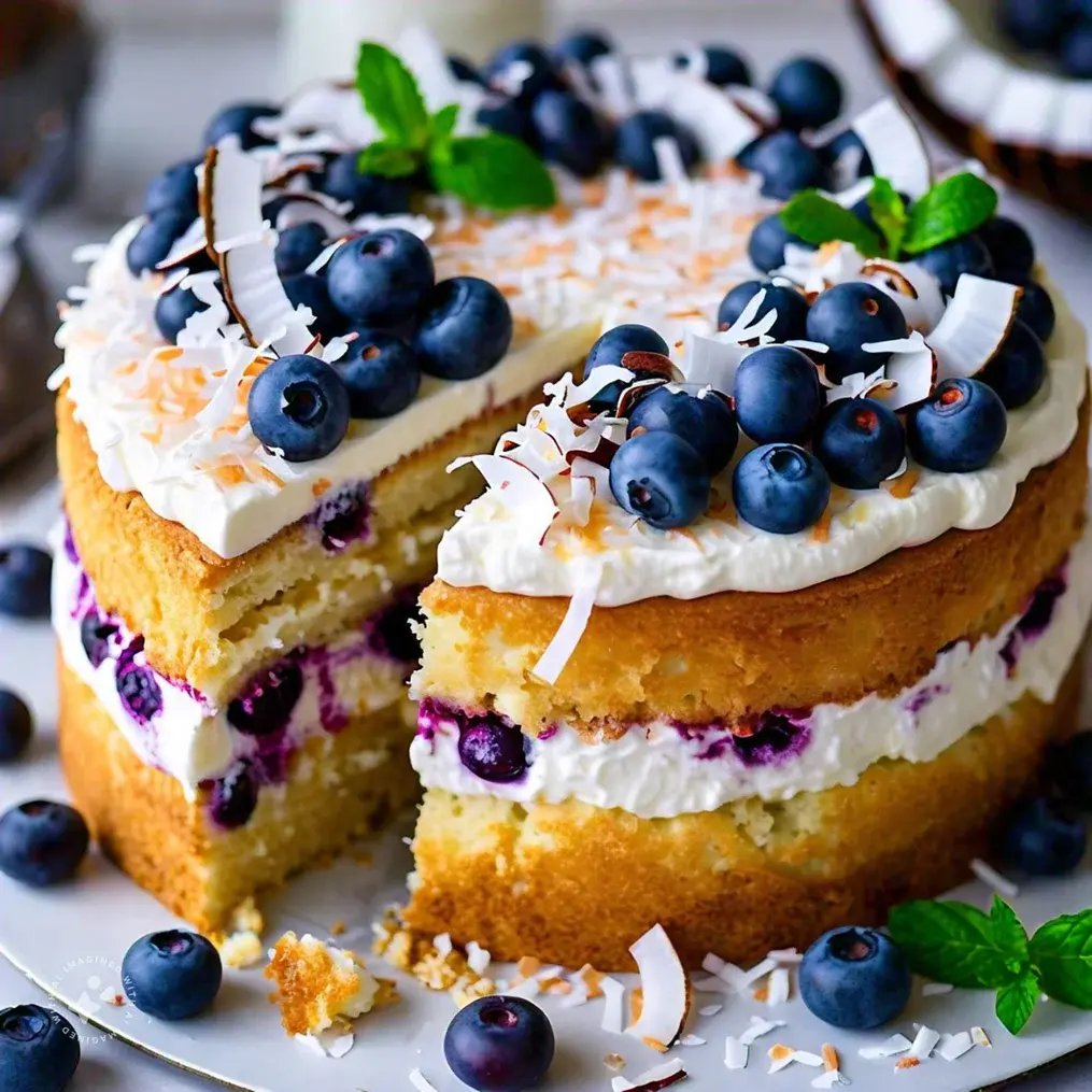 Sweet Without the Spike: Sugar-Free Cakes for Your Diabetic Loved Ones - Coconut and Blueberry Cake