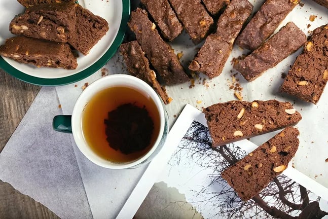 Taste the ultimate crunch with this Almond dark chocolate biscotti recipe