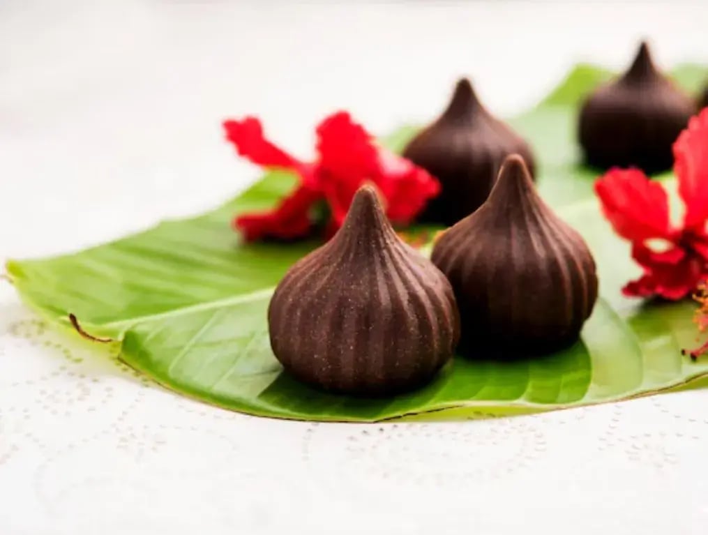 Temple Prasadam Sweets With Dairy Milk Chocolate: Sacred Flavors With A Modern Touch - Chocolate Modak from Siddhivinayak