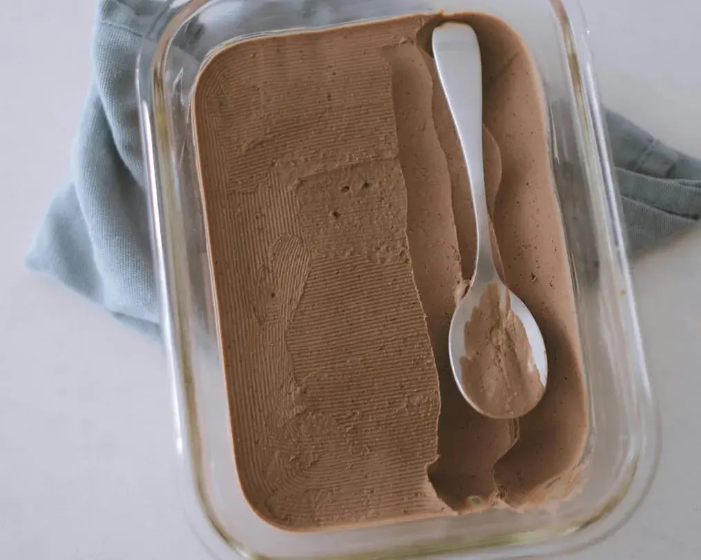 Chocolate Mousse Set In Bowl