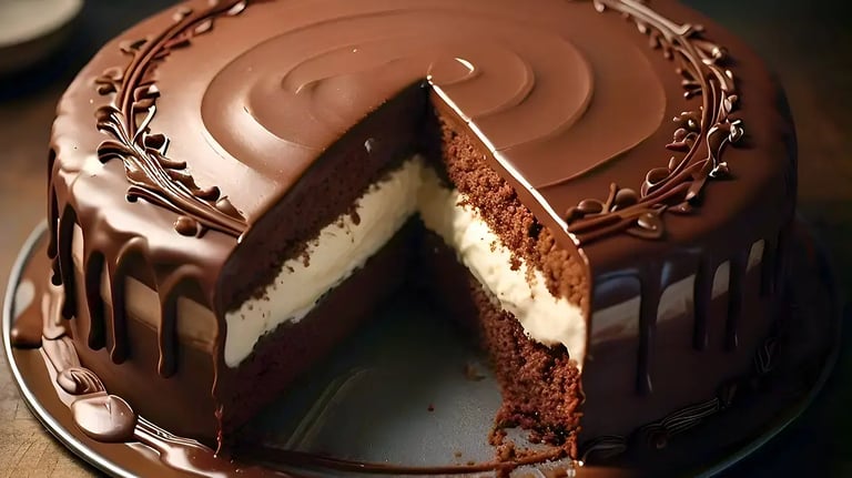 Feature Image - Chocolate Ding Dong Cake With Ganache Topping