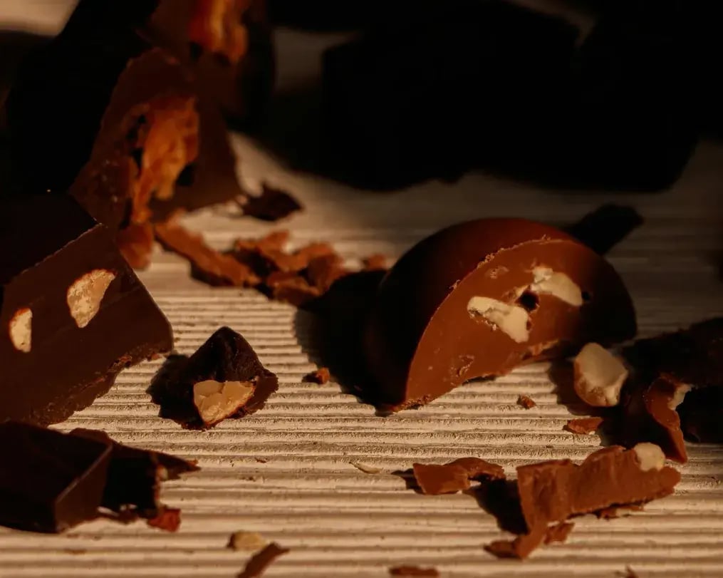 Broken Chocolate Almond Bark.