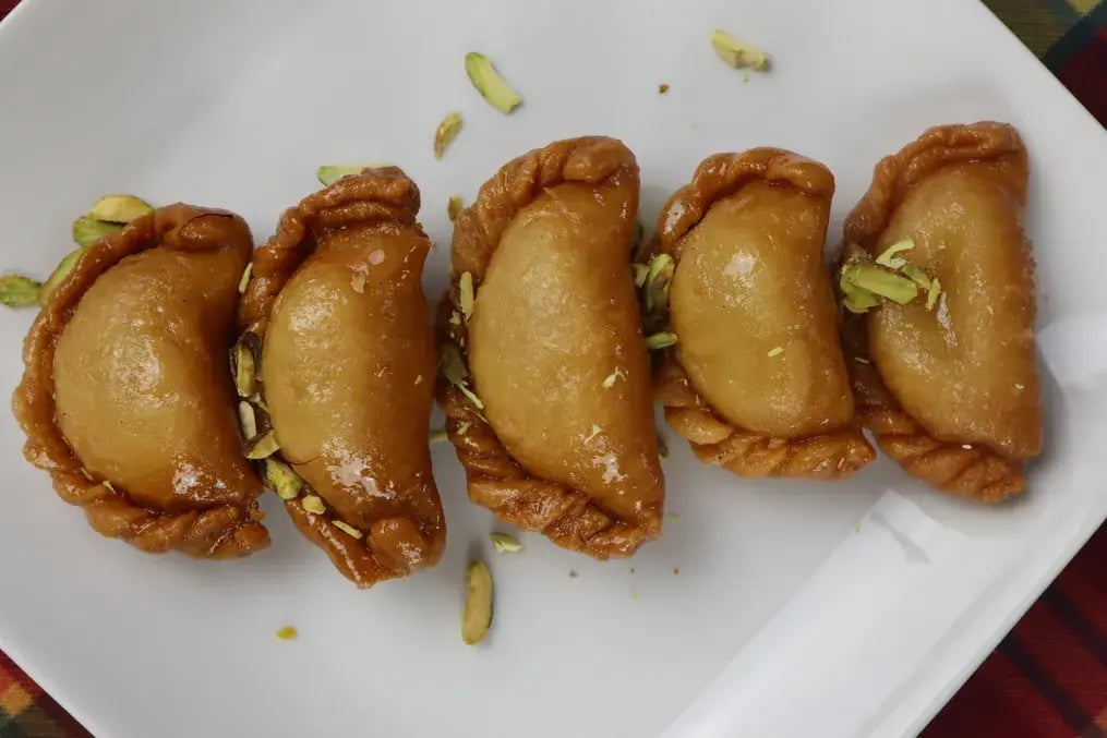 Coconut and Jaggery Gujiya