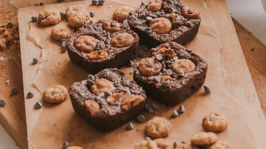 These vegan brownies with nutty toppings are rich, luxurious and will earn you praises - Vegan Brownie Image 3