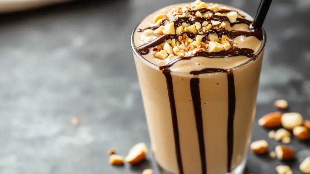 Simple Step By Step Recipe For Banana Chocolate Milkshake With Hazelnuts