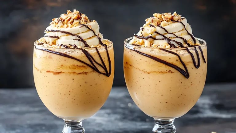 Chocolate Hazelnut Smoothie With Pistachio Garnish