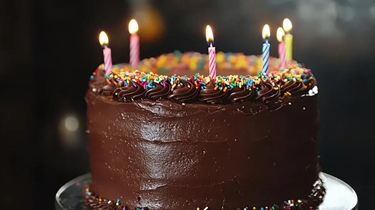 This Dark Chocolate Birthday Cake Gets Better With Every Bite