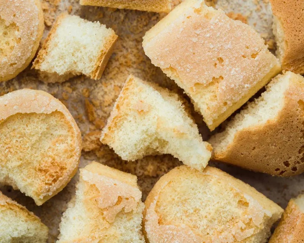 Torn Bread Pieces