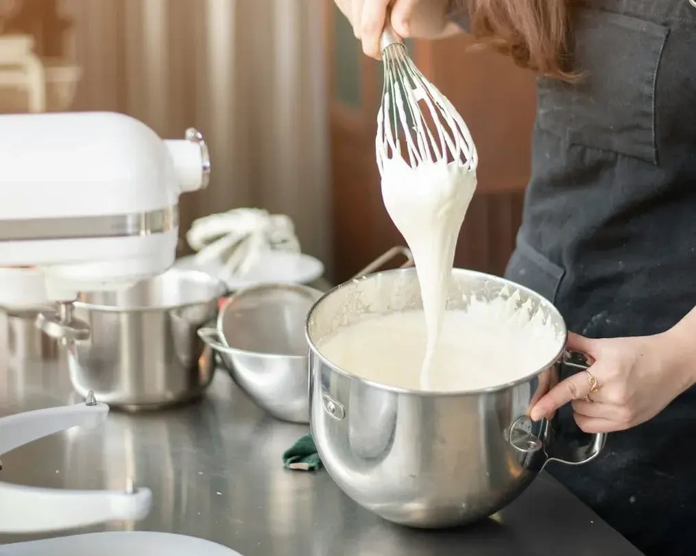 Whipped cream freshly made