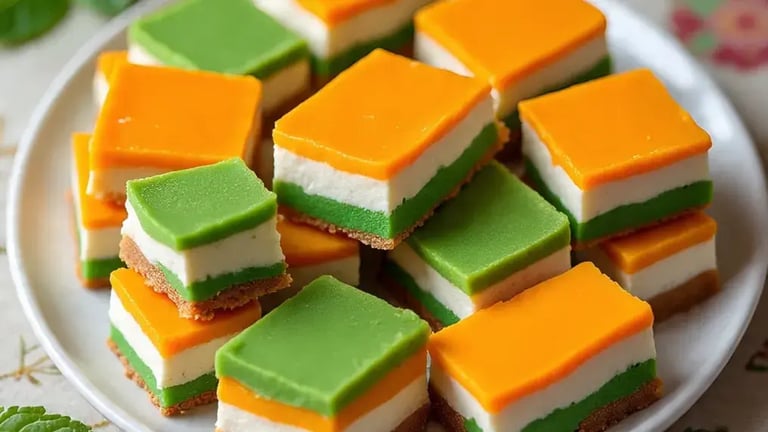 Tricolor Sweet Recipe Using Coconut Pistachio And Saffron Traditional Meets Trendy For 15th August