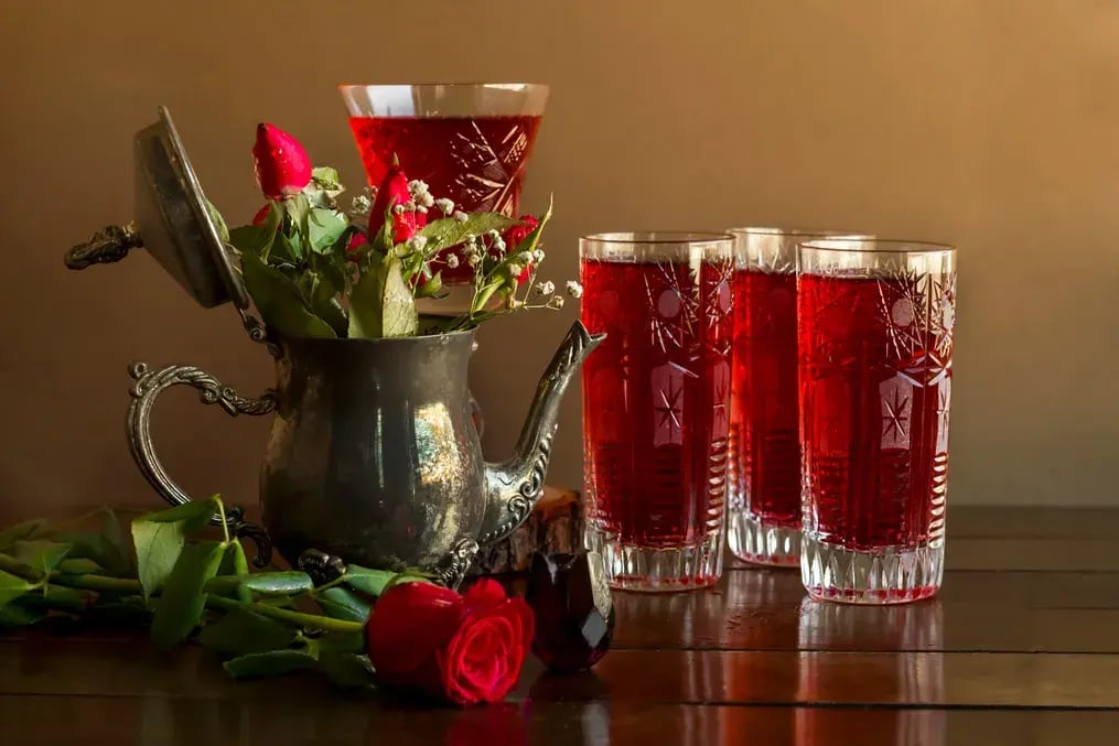 Rooh Afza Coconut Water Refresher
