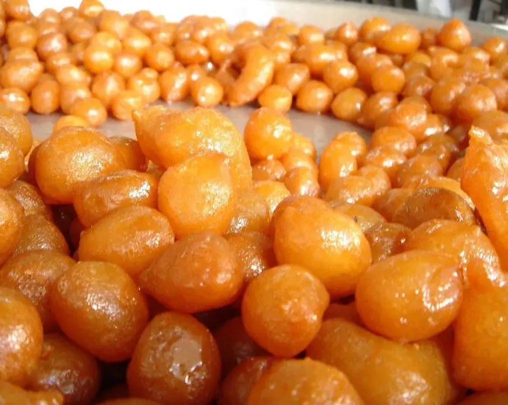 Greek Loukoumades Arranged On A Plate