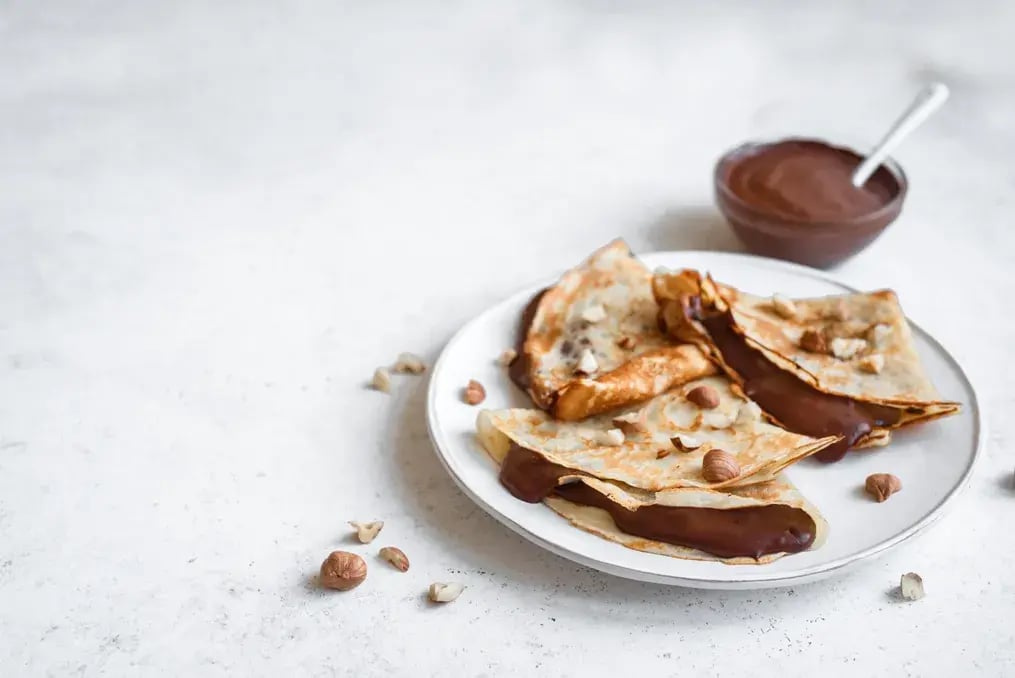 Singhare Atta Pancakes with Honey