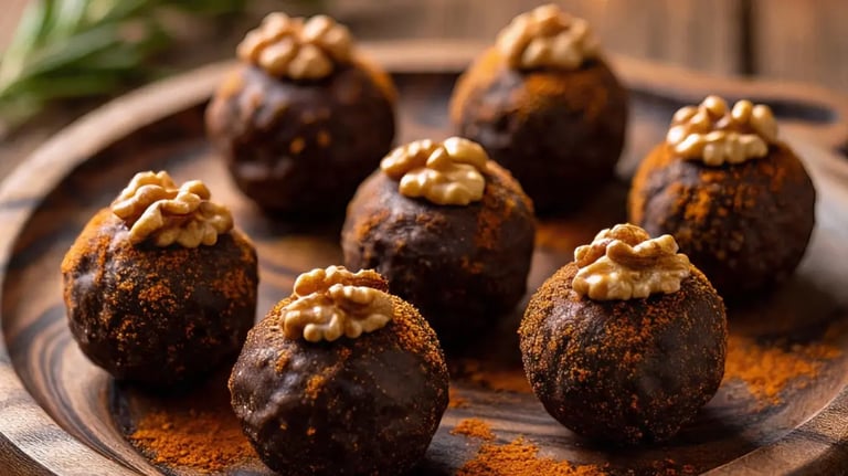 Walnut Centered Spiced Truffles Shaping Coating and Storing Tips