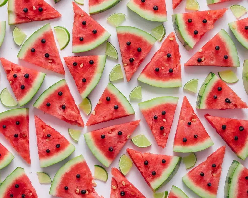 Watermelon Bark Pieces With Chocolate Bits