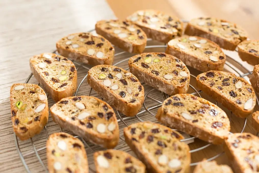Women's Day Recipe: How to Make Chocolate Biscotti with Pistachios at Home - Double Bake To Perfection