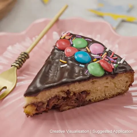 Gems and Caramello Loaded Cake