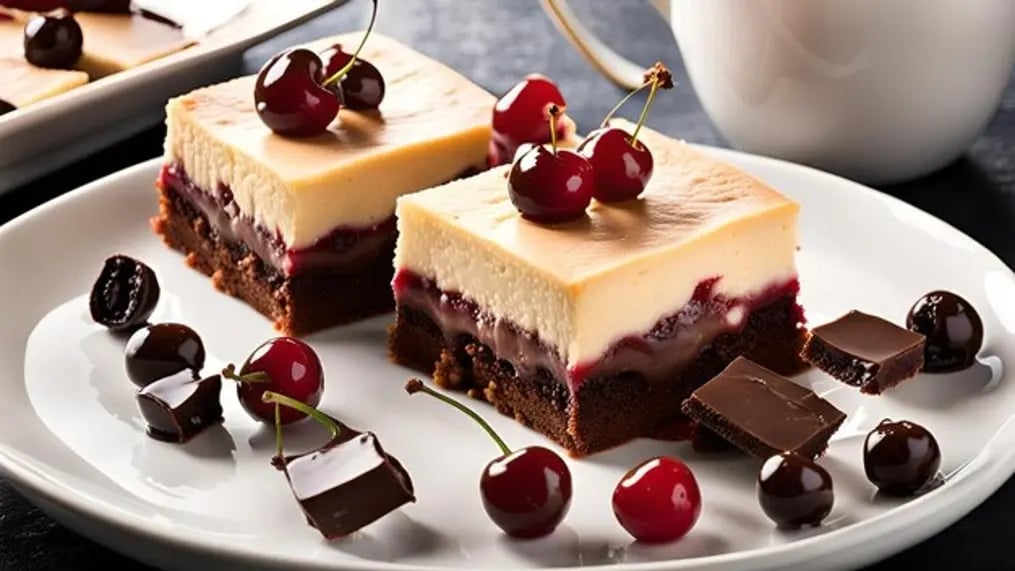 Innovative New Year’s Eve Desserts Featuring Chocolate and Fruits - Chocolate And Cherry Cheesecake Bites