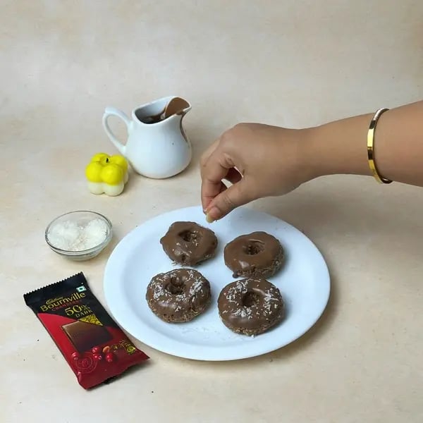 3 Ingredients Chocolate Donut - Sprinkled Coconut Donuts