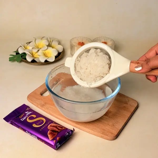 Ada Pradhaman With Cadbury Dairy Milk Silk For Onam - Rinsing Rice Ada