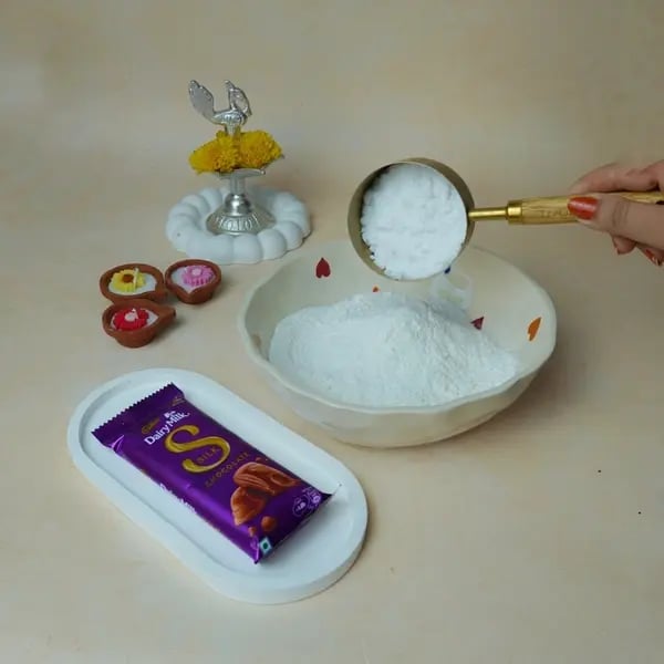 Anarsa Recipe With Dairy Milk Silk: Give This Traditional Diwali Sweet A Gooey Chocolate Center - Mixing Flour Sugar