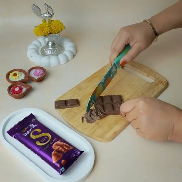 Anarsa Recipe With Dairy Milk Silk: Give This Traditional Diwali Sweet A Gooey Chocolate Center - Chopped Chocolate Pieces