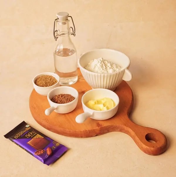 Avocado and Chocolate Bournville Tart with Nuts- The tart base is simple to make