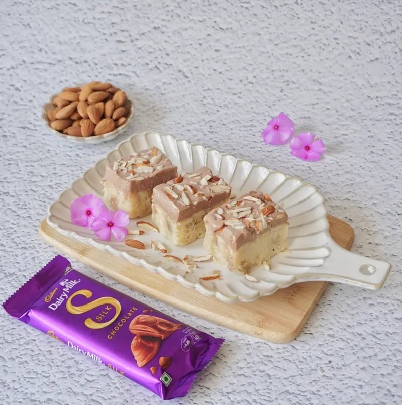 Badam Halwa with Silk Chocolate Dizzle Recipe